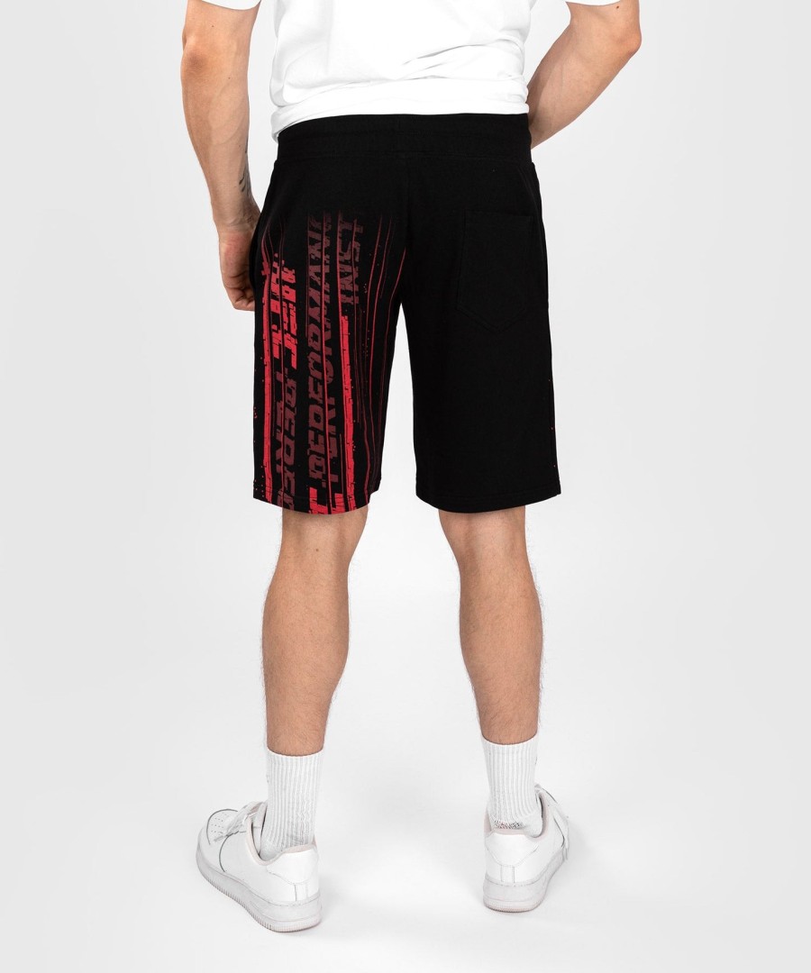 ufc venum performance institute 2.0 miesten puuvillashortsit - mustapunainen