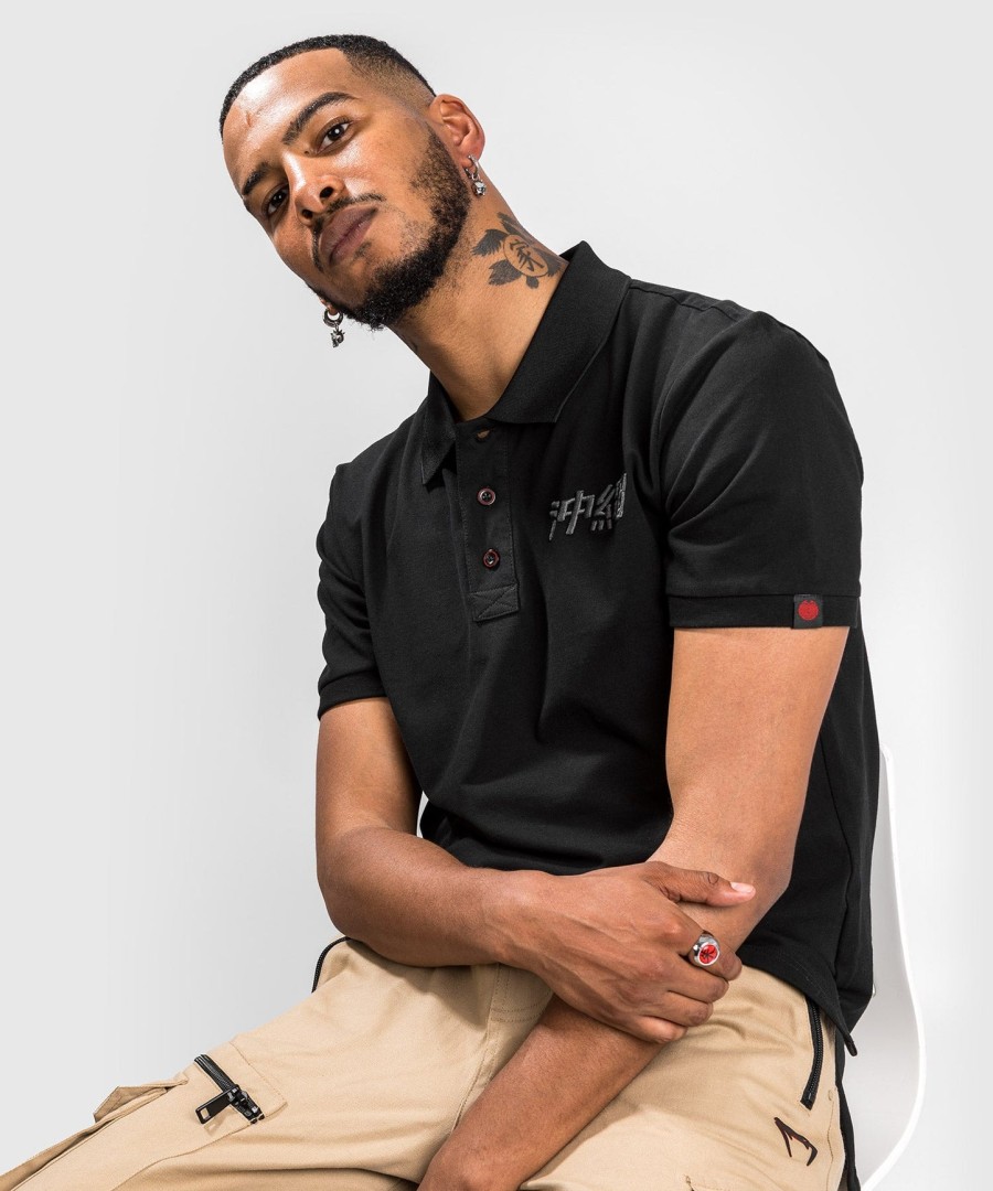 venum okinawa 3.0 polo - mustapunainen