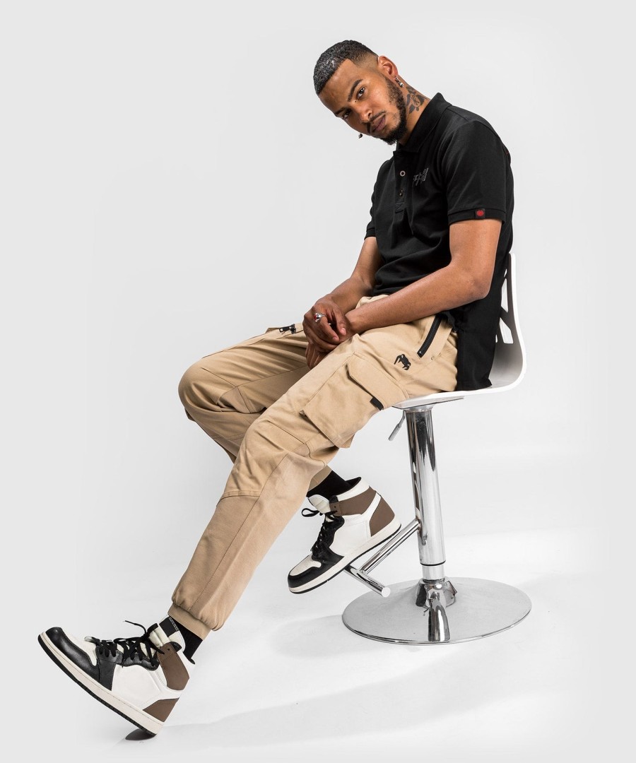 venum okinawa 3.0 polo - mustapunainen