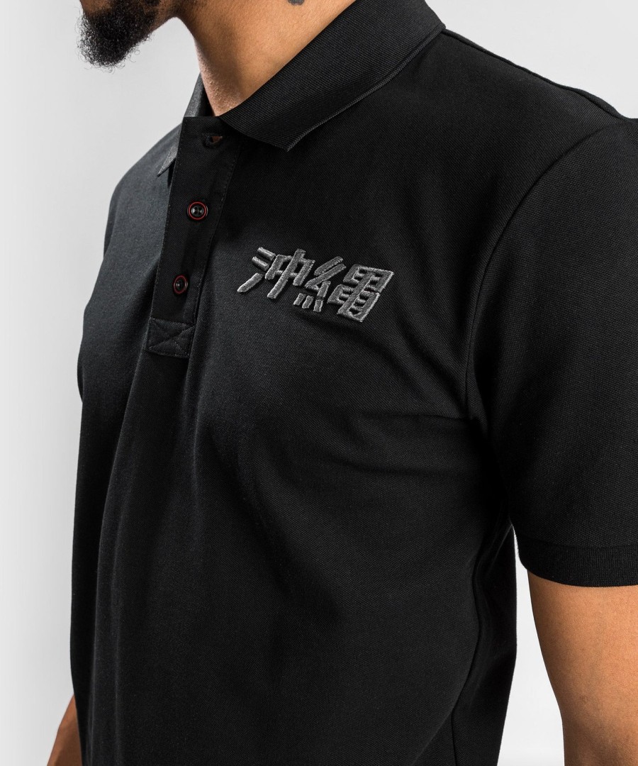 venum okinawa 3.0 polo - mustapunainen