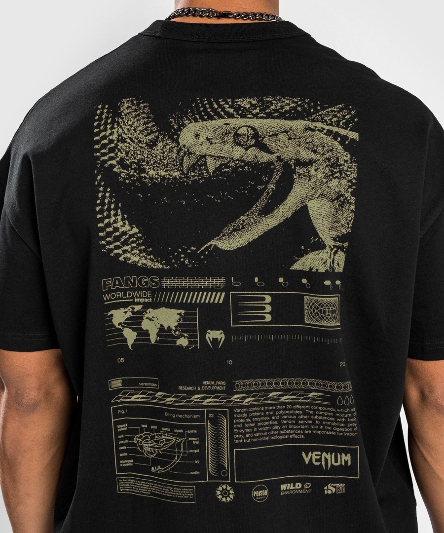 venum fangs t-paita - ylisuuri istuvuus - musta
