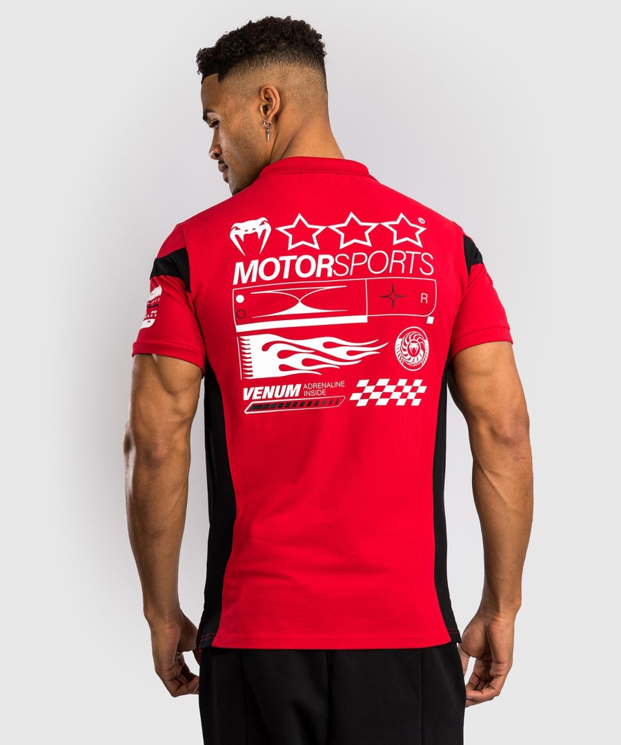 venum motorsport puuvillainen poolopaita - punainen
