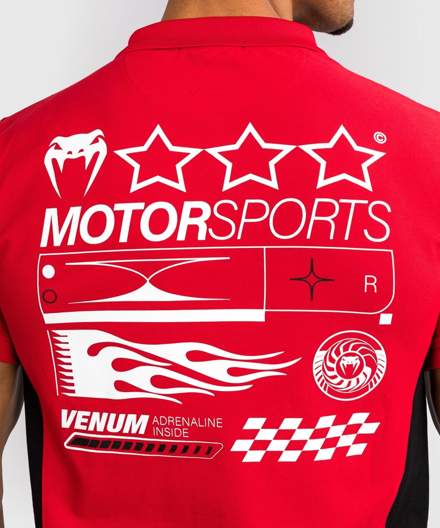 venum motorsport puuvillainen poolopaita - punainen