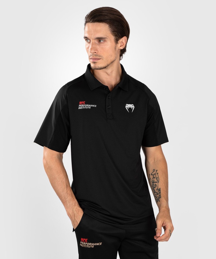 ufc venum performance institute 2.0 miesten poolopaita - mustapunainen