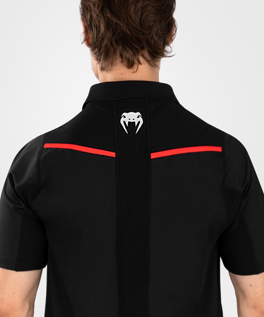 ufc venum performance institute 2.0 miesten poolopaita - mustapunainen
