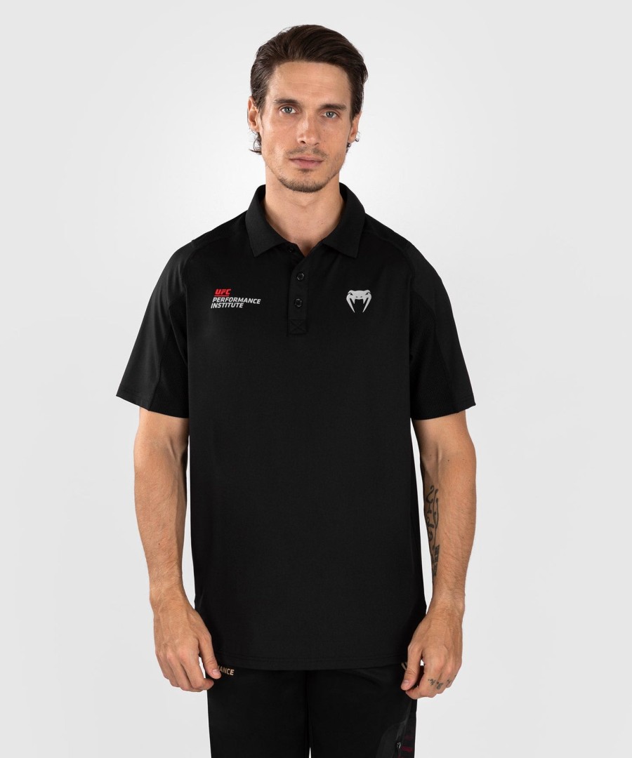 ufc venum performance institute 2.0 miesten poolopaita - mustapunainen