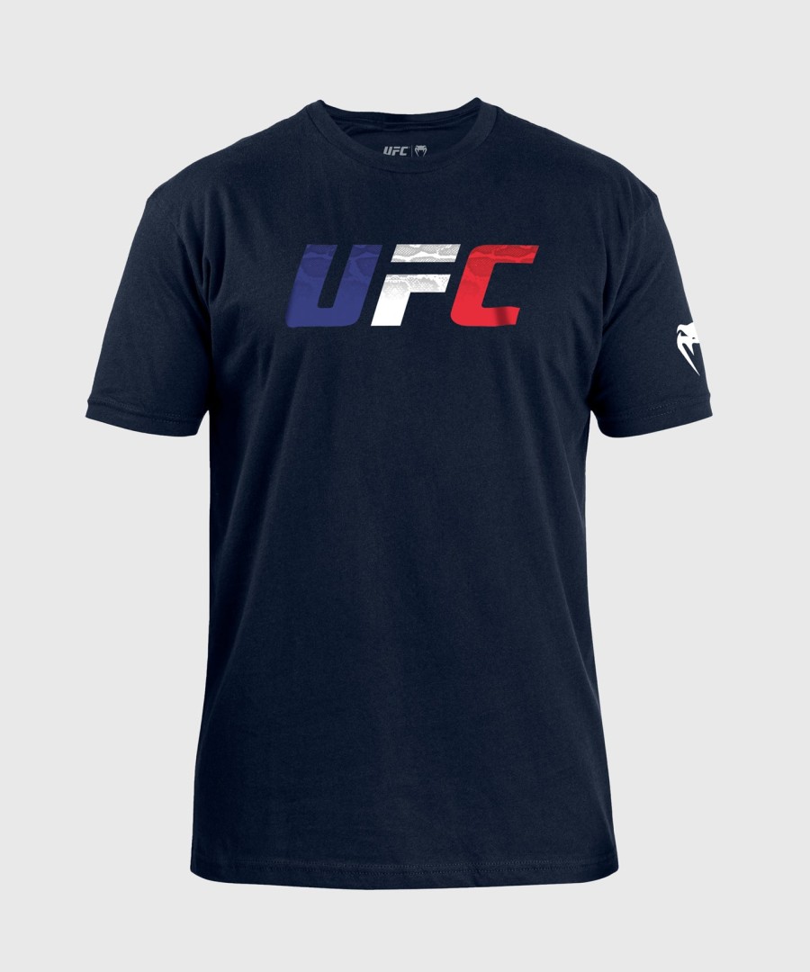 miesten ufc unrivaled by venum tummansininen ranskan lipun t-paita
