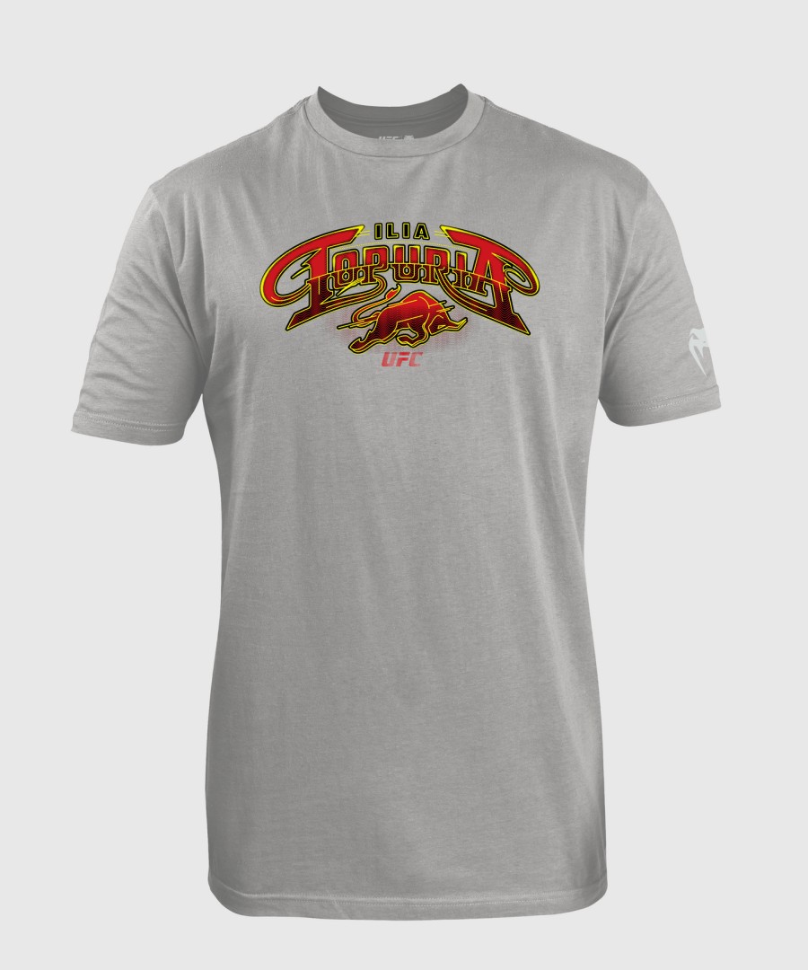 miesten ufc unrivaled by venum heather grey ilia topuria t-paita