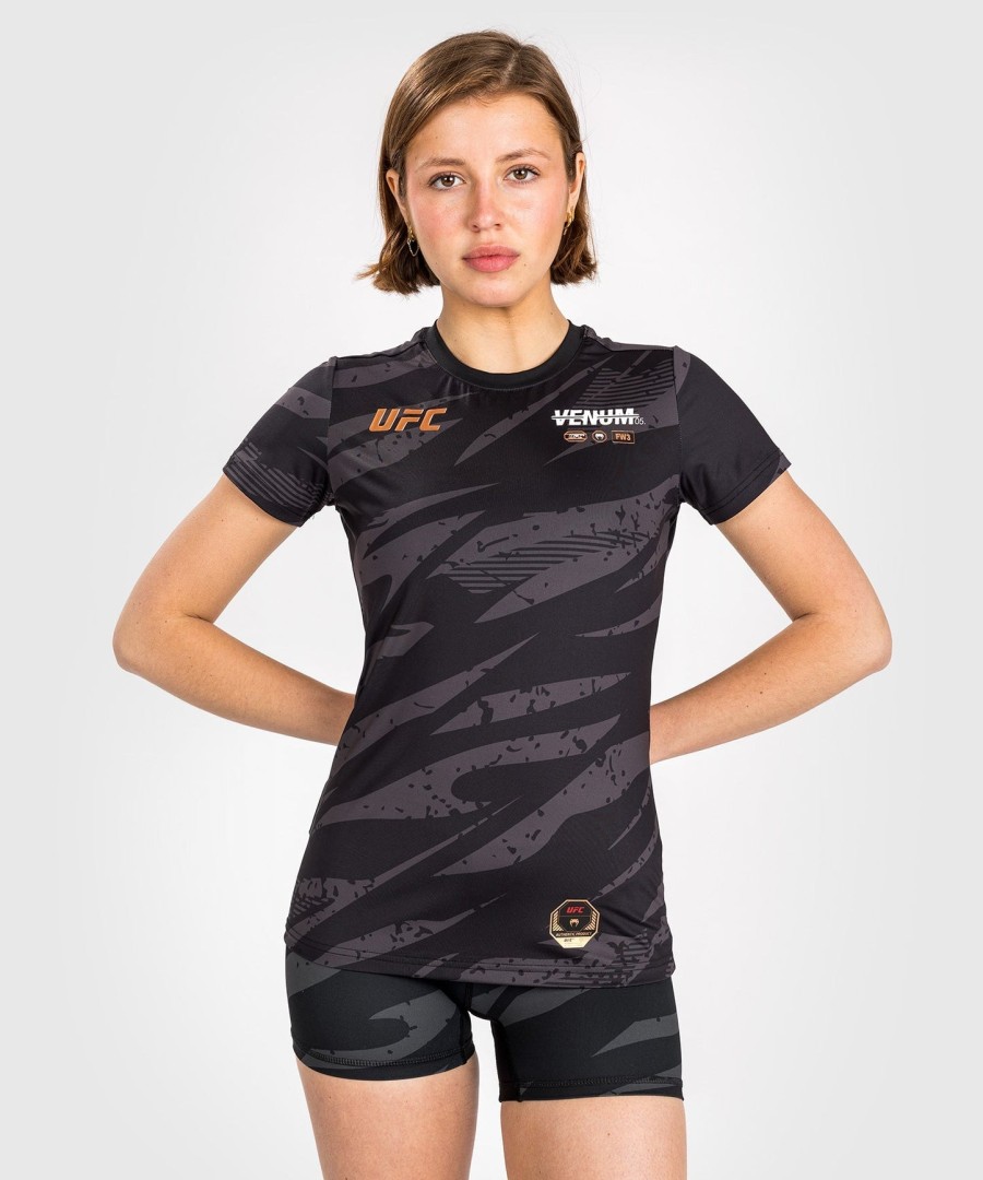 ufc adrenaline by venum fight week naisten dry-tech t-paita - urban camo