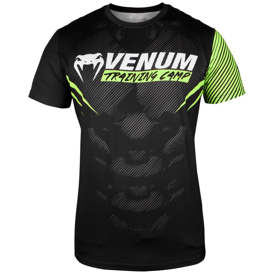 venum training camp 2.0 dry tech t-paita - mustaneonkeltainen - exclusive