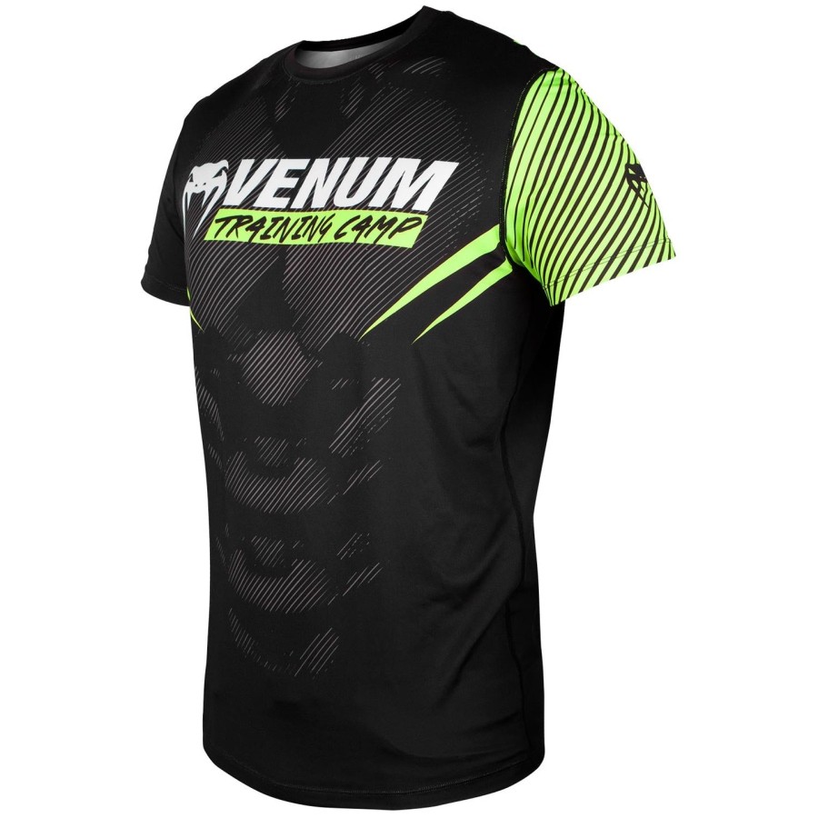 venum training camp 2.0 dry tech t-paita - mustaneonkeltainen - exclusive