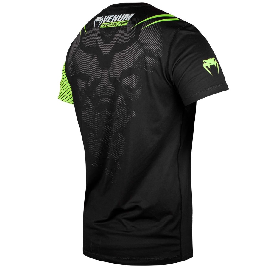 venum training camp 2.0 dry tech t-paita - mustaneonkeltainen - exclusive