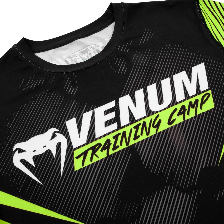 venum training camp 2.0 dry tech t-paita - mustaneonkeltainen - exclusive