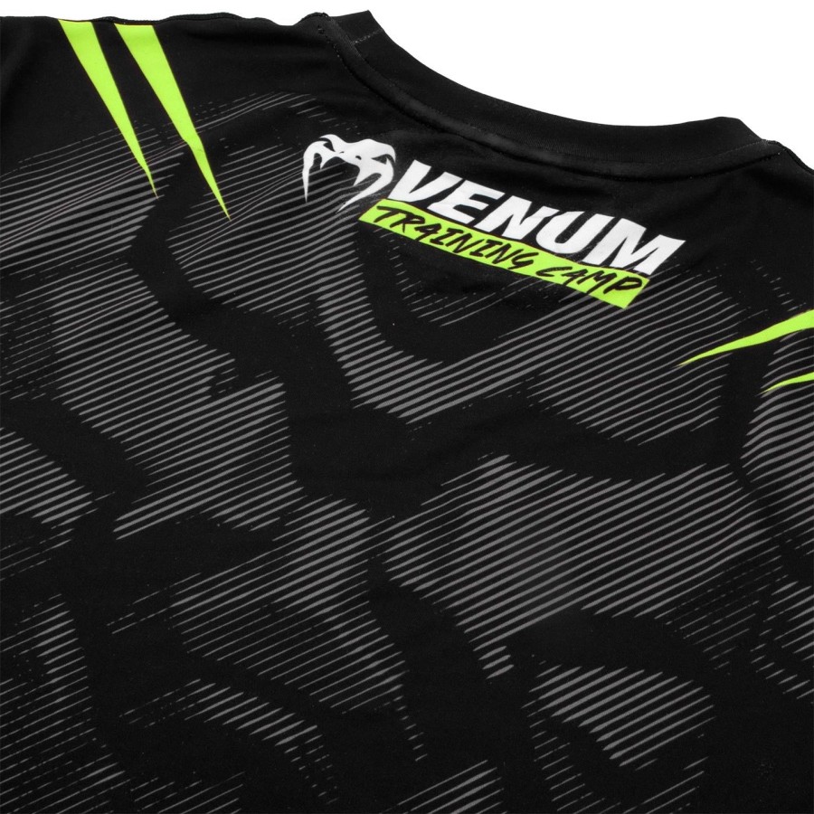 venum training camp 2.0 dry tech t-paita - mustaneonkeltainen - exclusive