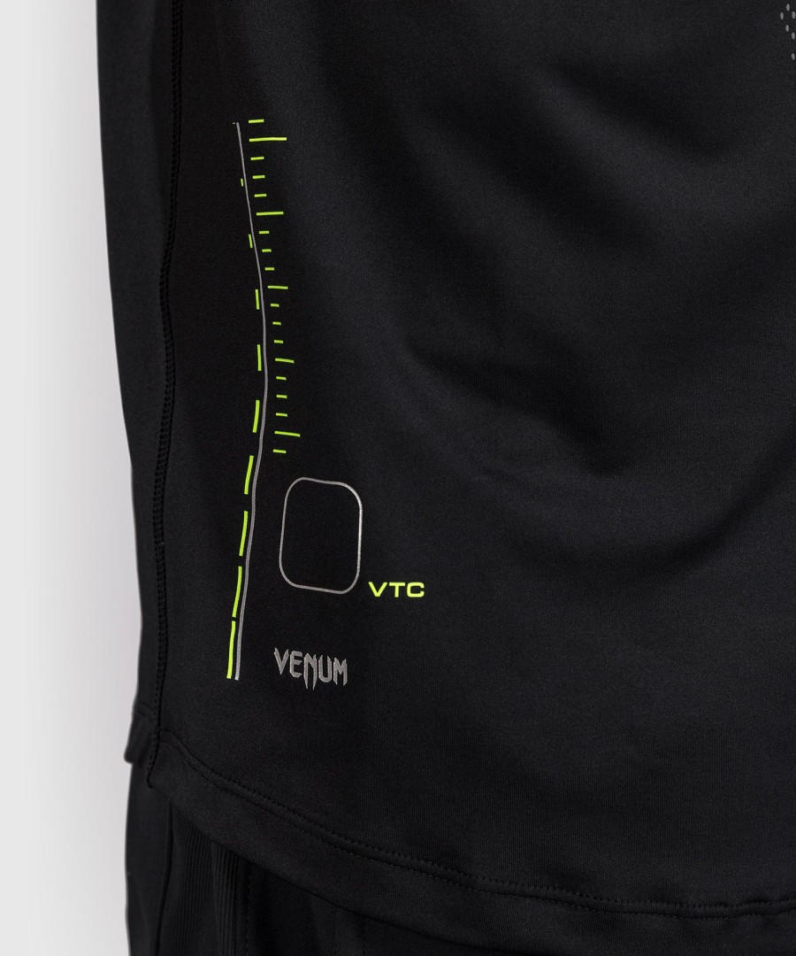 venum training camp 4.0 dry tech t-paita - mustaneonvihreä