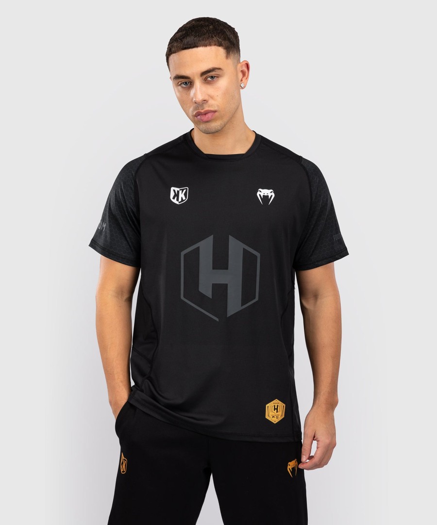 foot korner x venum hexagon mma t-paita - mustahopea