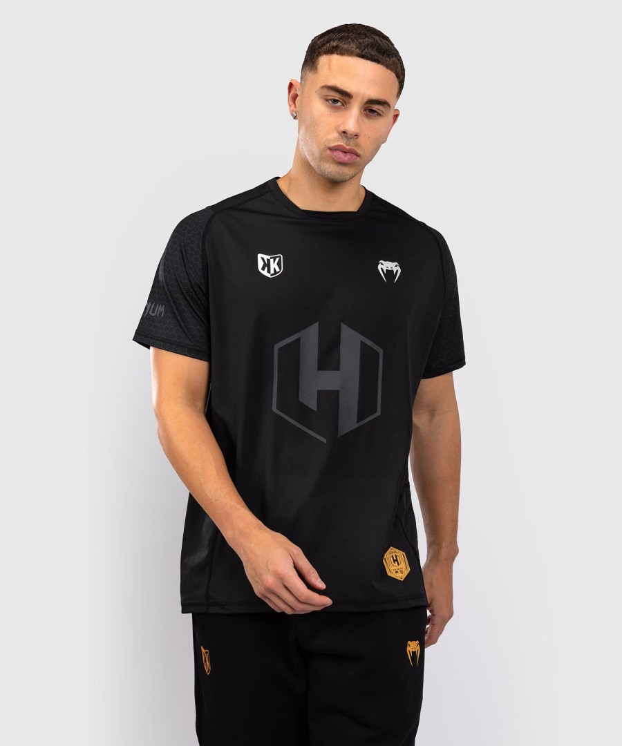 foot korner x venum hexagon mma t-paita - mustahopea