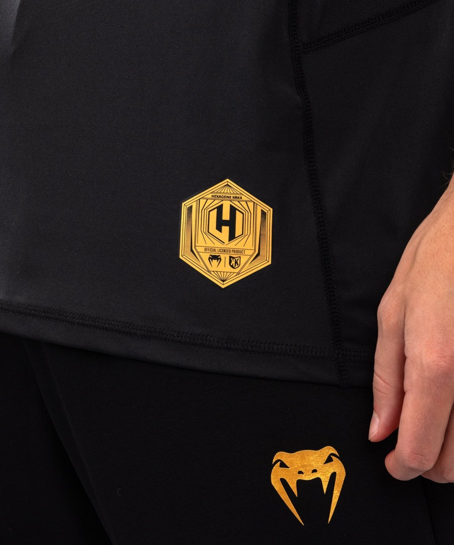 foot korner x venum hexagon mma t-paita - mustahopea