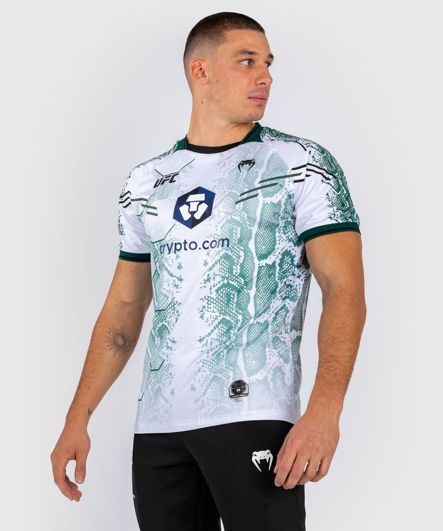 ufc adrenaline by venum authentic fight night miesten pelipaita - emerald edition - valkoinenvihreä