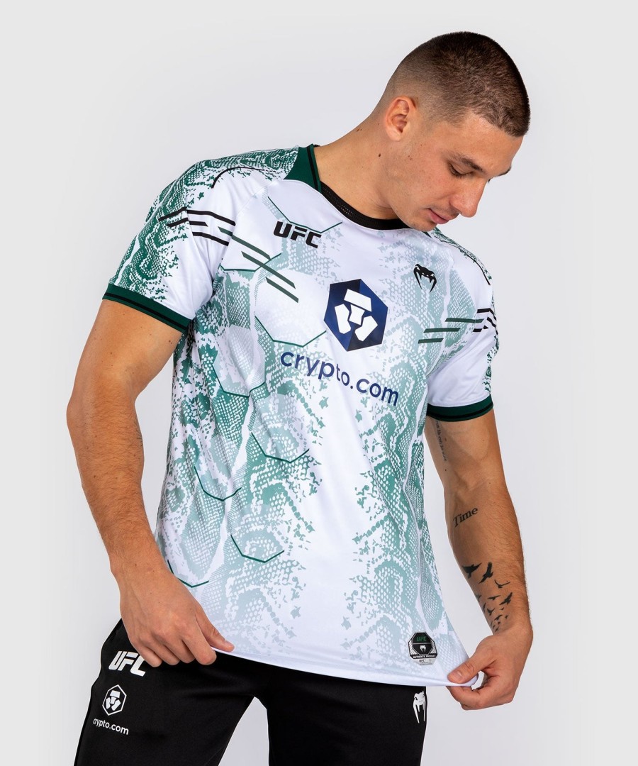 ufc adrenaline by venum authentic fight night miesten pelipaita - emerald edition - valkoinenvihreä