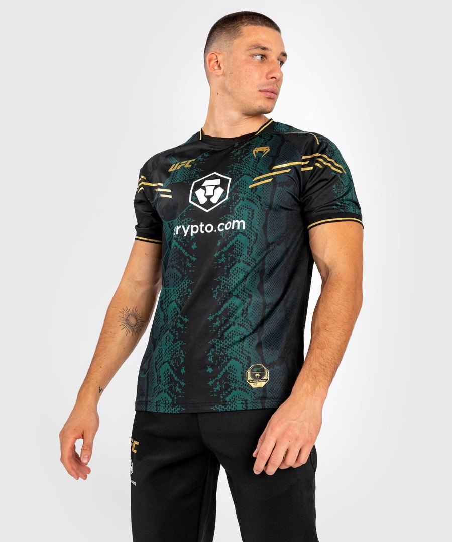 ufc adrenaline by venum authentic fight night miesten pelipaita - emerald edition - vihreämustakulta