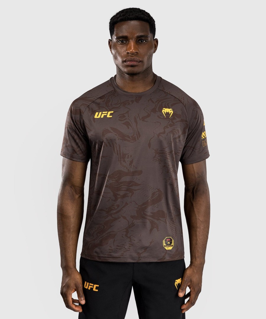 ufc fusion by venum fight week miesten dry-tech t-paita - ruskea
