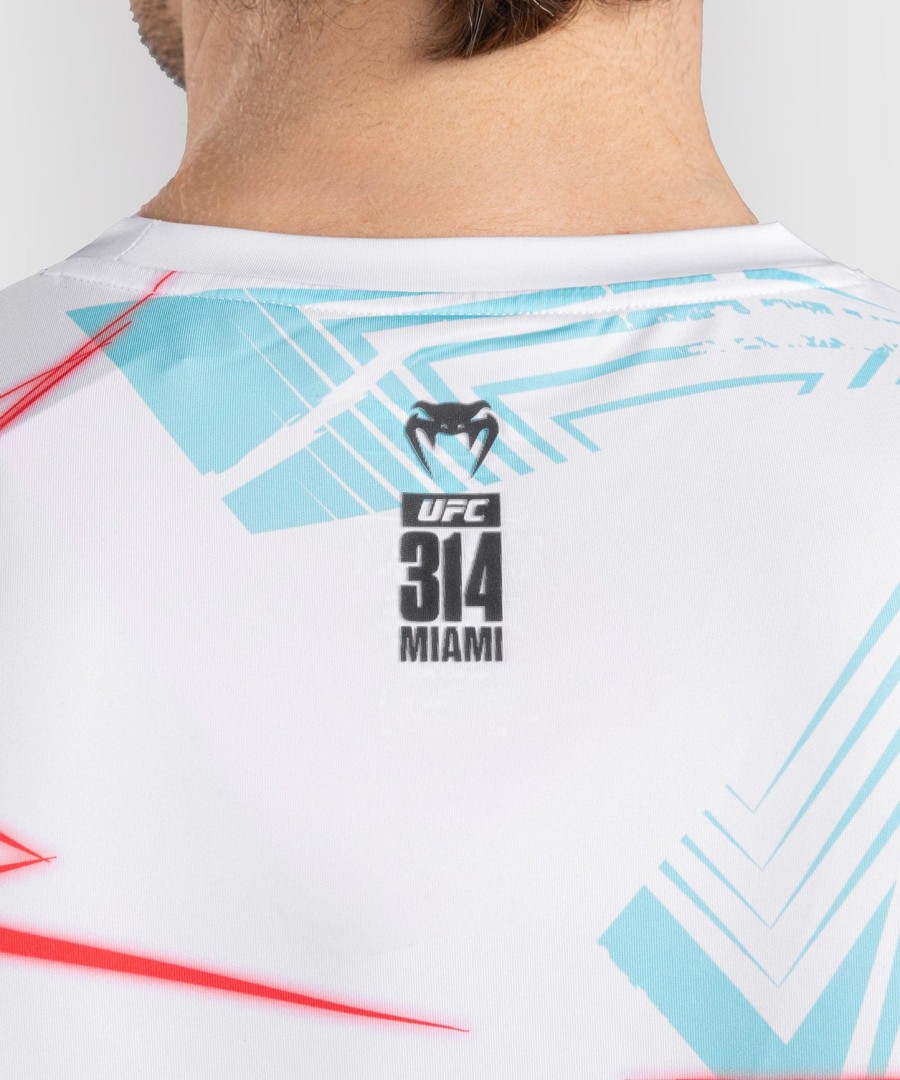 ufc fusion by venum miami edition fight week miesten dry-tech t-paita - valkoinen