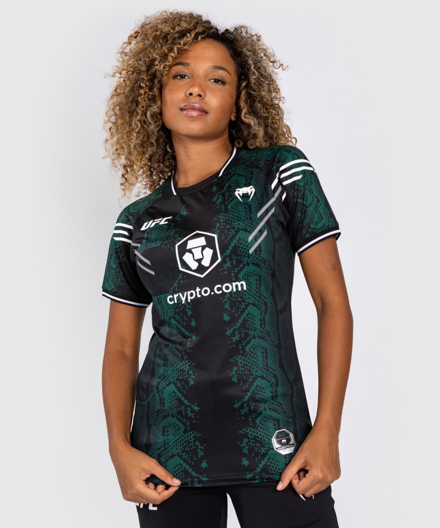 ufc adrenaline by venum authentic fight night naisten walkout pelipaita - emerald edition - vihreämusta