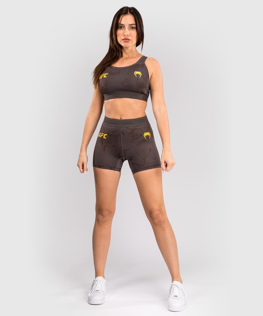 ufc fusion by venum fight week vale tudo -naisten shortsit - ruskea