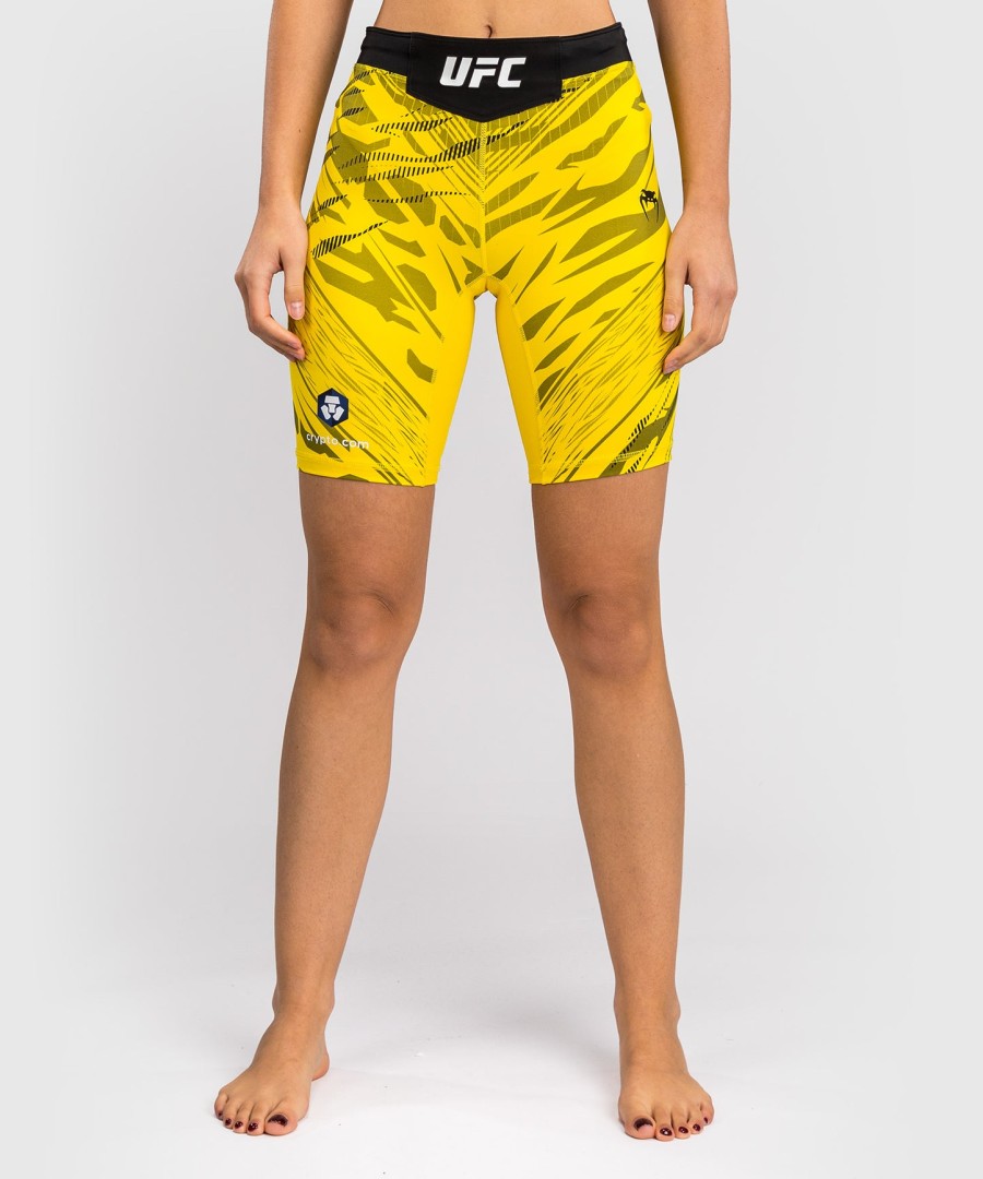 ufc fusion by venum authentic fight night naisten vale tudo shortsit - pitkä istuvuus - keltainen