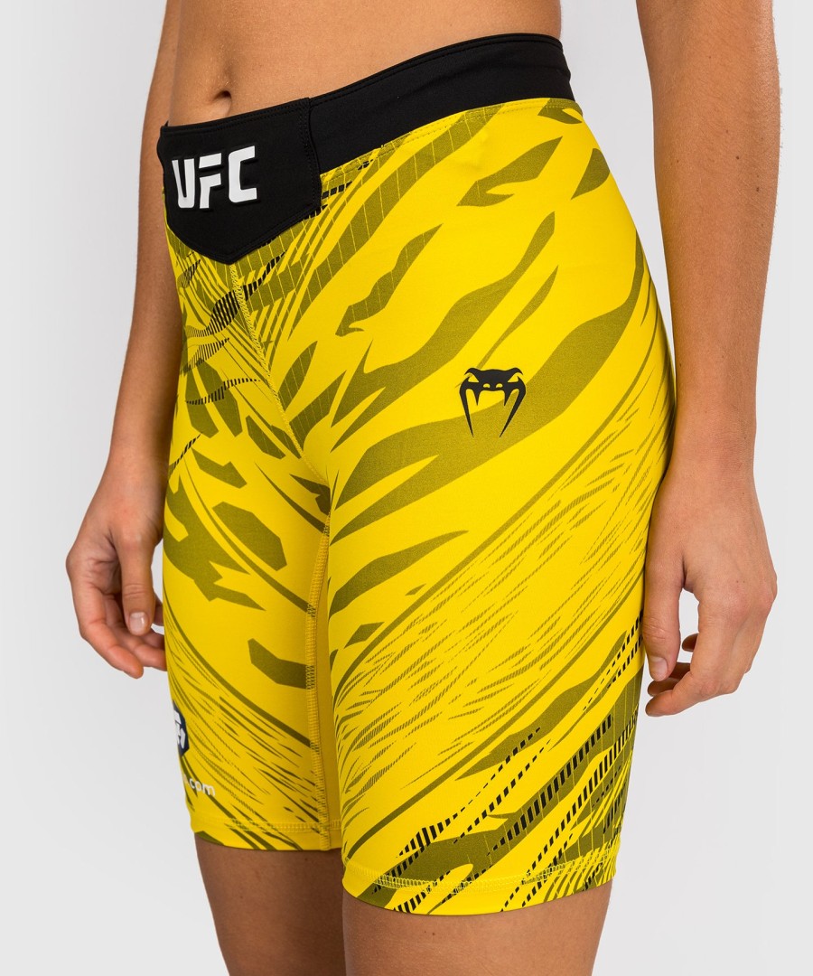 ufc fusion by venum authentic fight night naisten vale tudo shortsit - pitkä istuvuus - keltainen