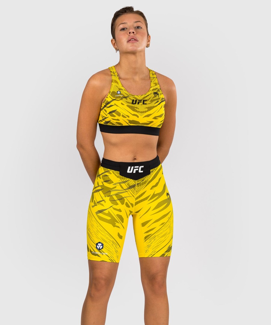 ufc fusion by venum authentic fight night naisten vale tudo shortsit - pitkä istuvuus - keltainen