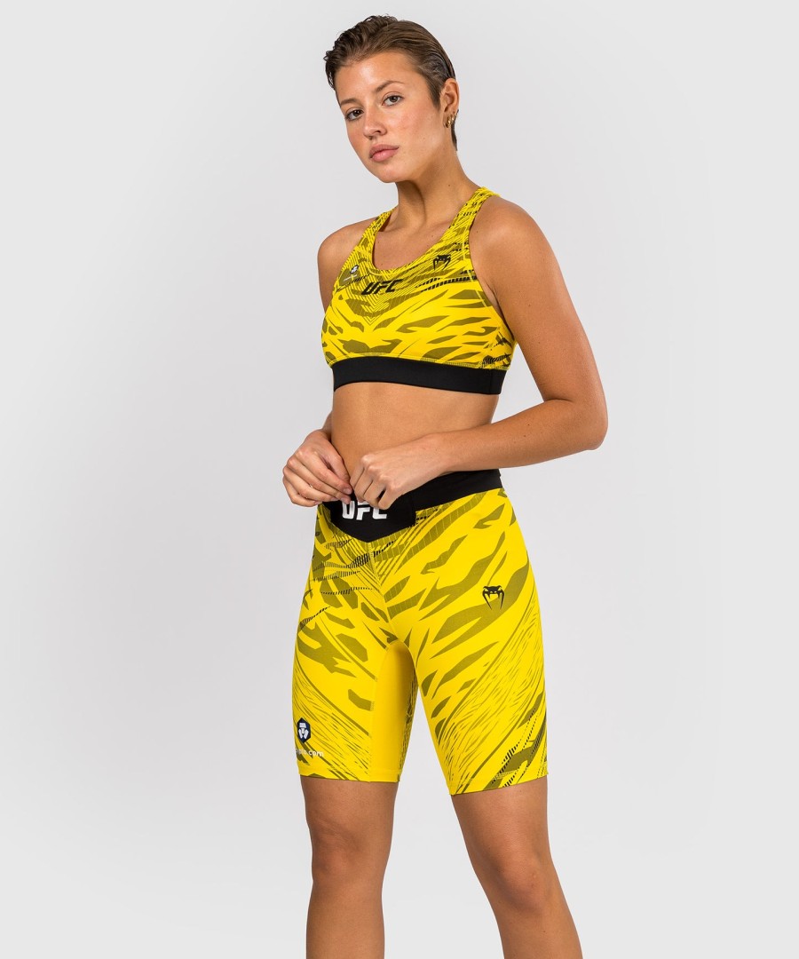 ufc fusion by venum authentic fight night naisten vale tudo shortsit - pitkä istuvuus - keltainen