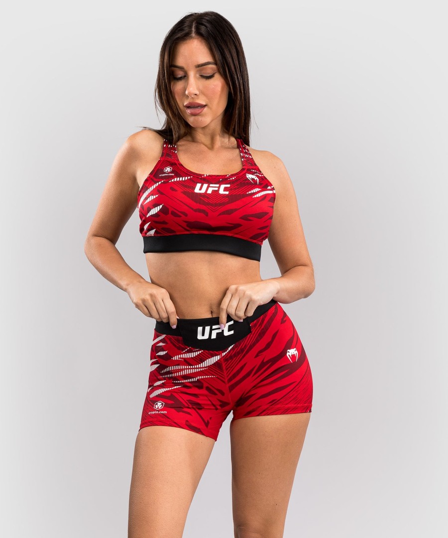 ufc fusion by venum authentic fight night naisten vale tudo shortsit - lyhyt istuvuus - punainen