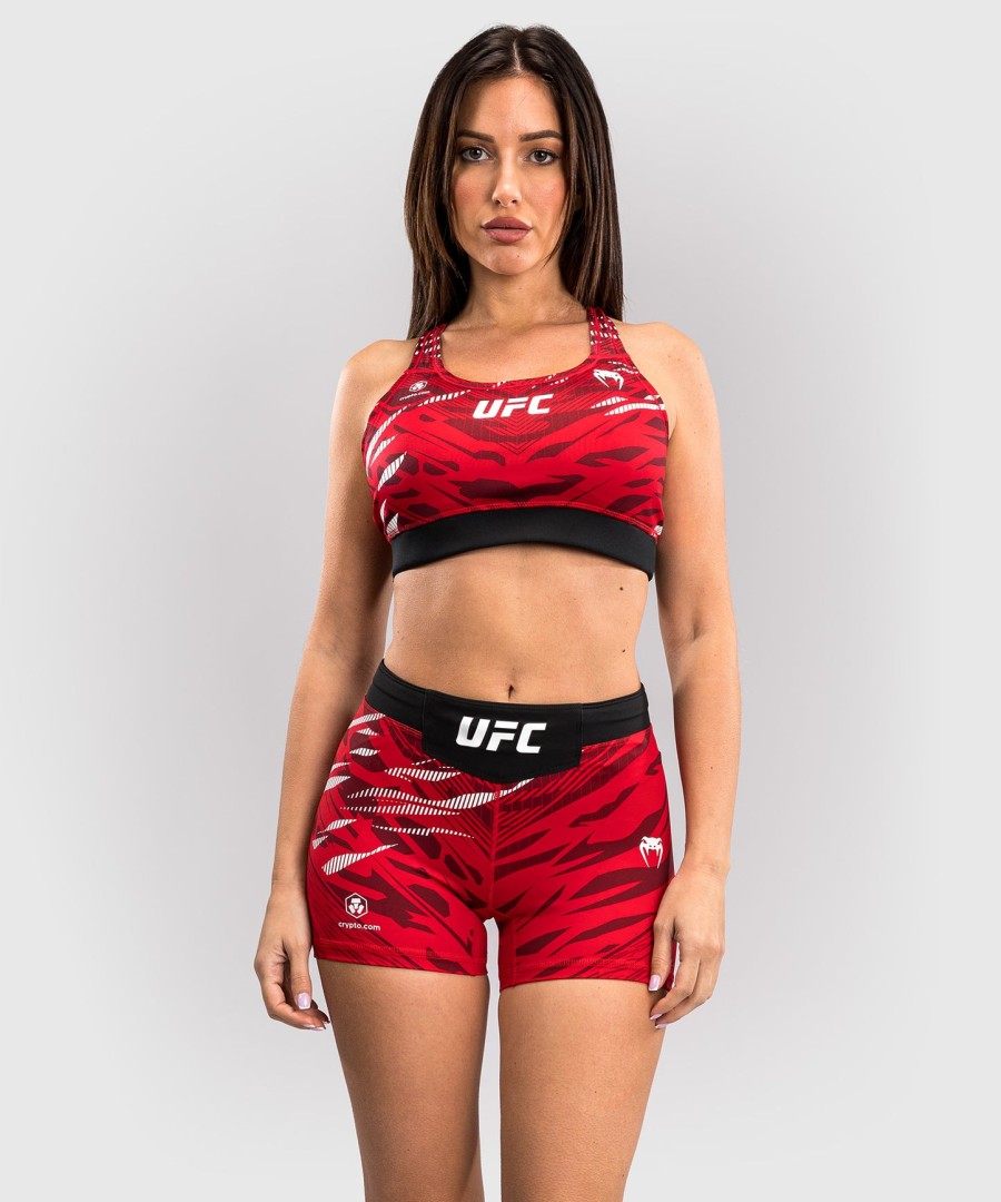 ufc fusion by venum authentic fight night naisten vale tudo shortsit - lyhyt istuvuus - punainen