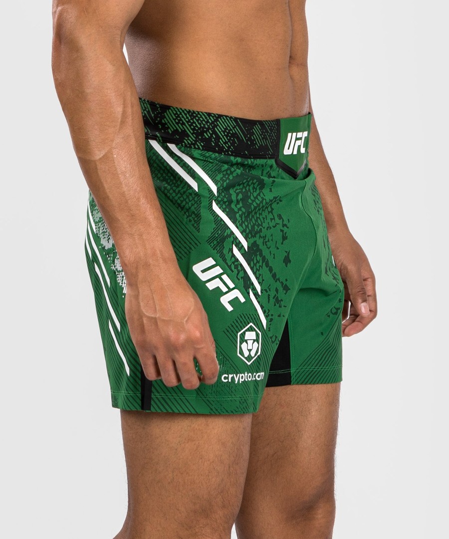 ufc adrenaline by venum personoidut authentic fight night miesten kamppailuhousut - lyhyt istuvuus - vihreä