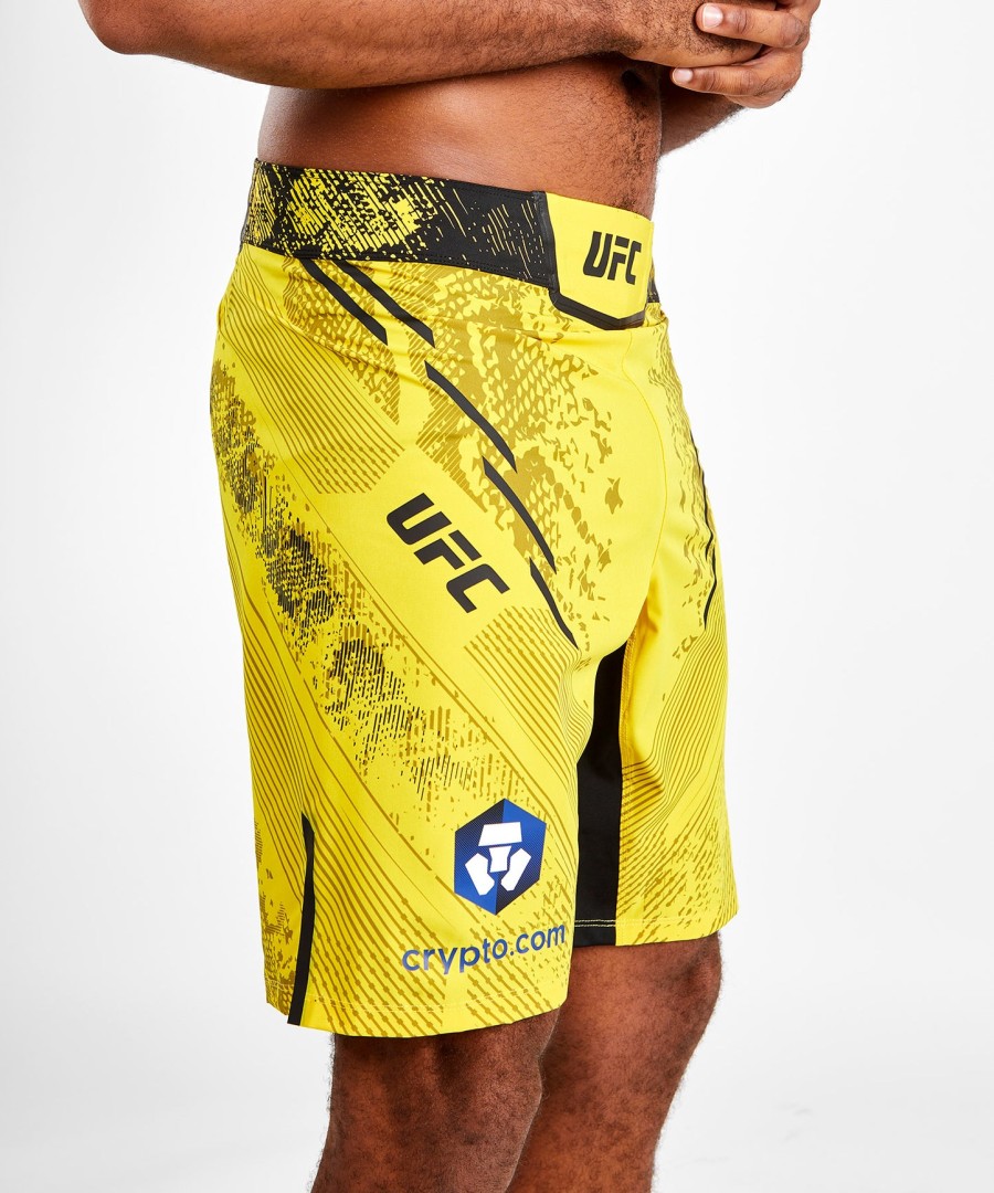 ufc adrenaline by venum personoidut authentic fight night miesten kamppailuhousut - pitkä leikkauksella - keltainen