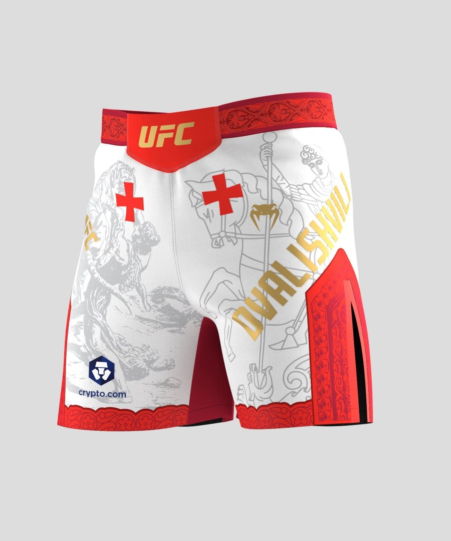 miesten ufc unrivered by venum -valkoiset merab dvalishvili -shortsit ottelijoiden suosikkibrändi