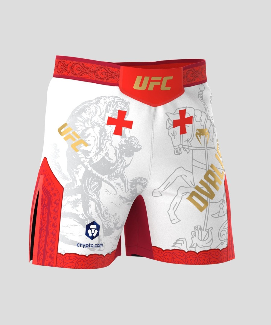miesten ufc unrivered by venum -valkoiset merab dvalishvili -shortsit ottelijoiden suosikkibrändi