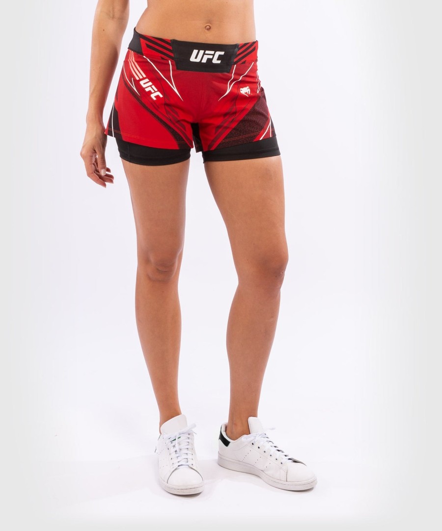 ufc venum authentic fight night naisten shortsit - lyhyt istuvuus - punainen