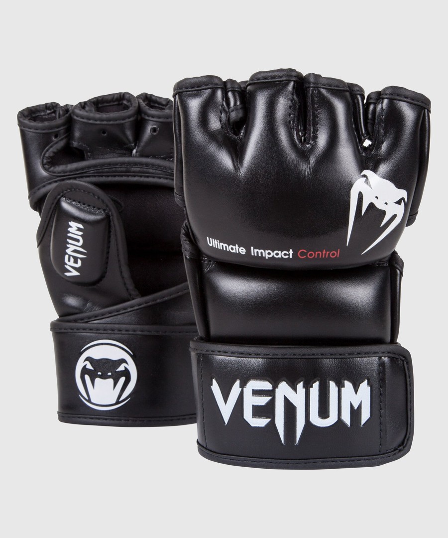 venum impact mma -hanskat - skintex nahka - musta