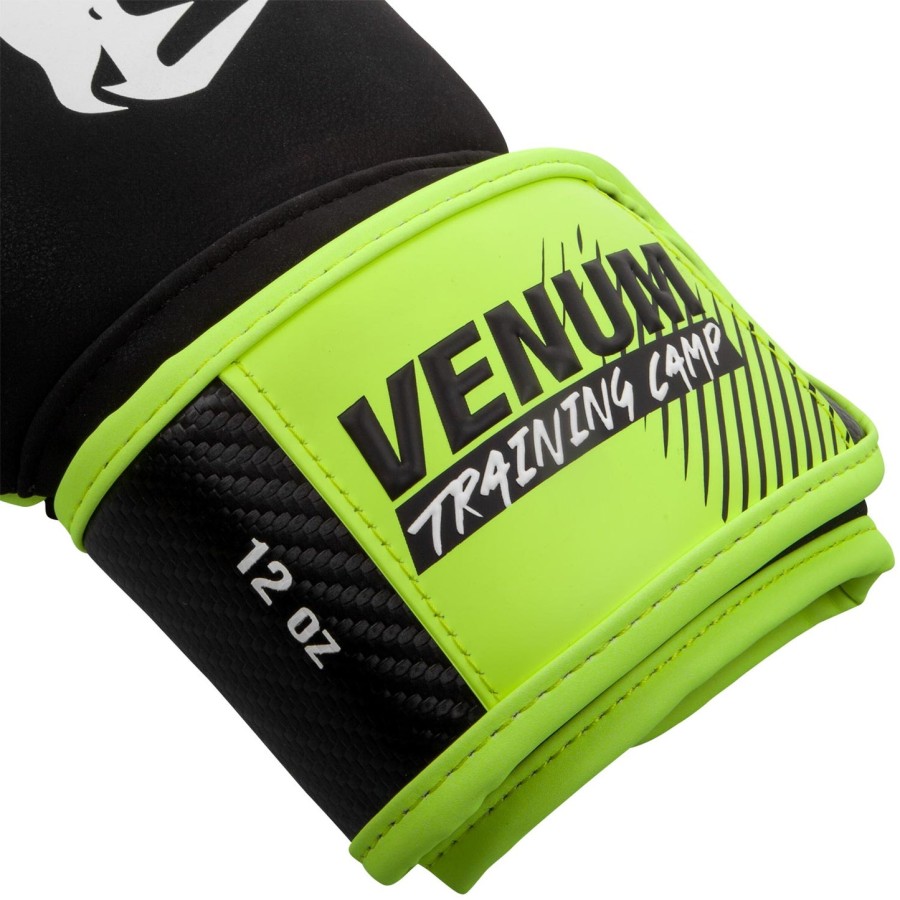 venum training camp 2.0 nyrkkeilyhanskat - mustaneonkeltainen