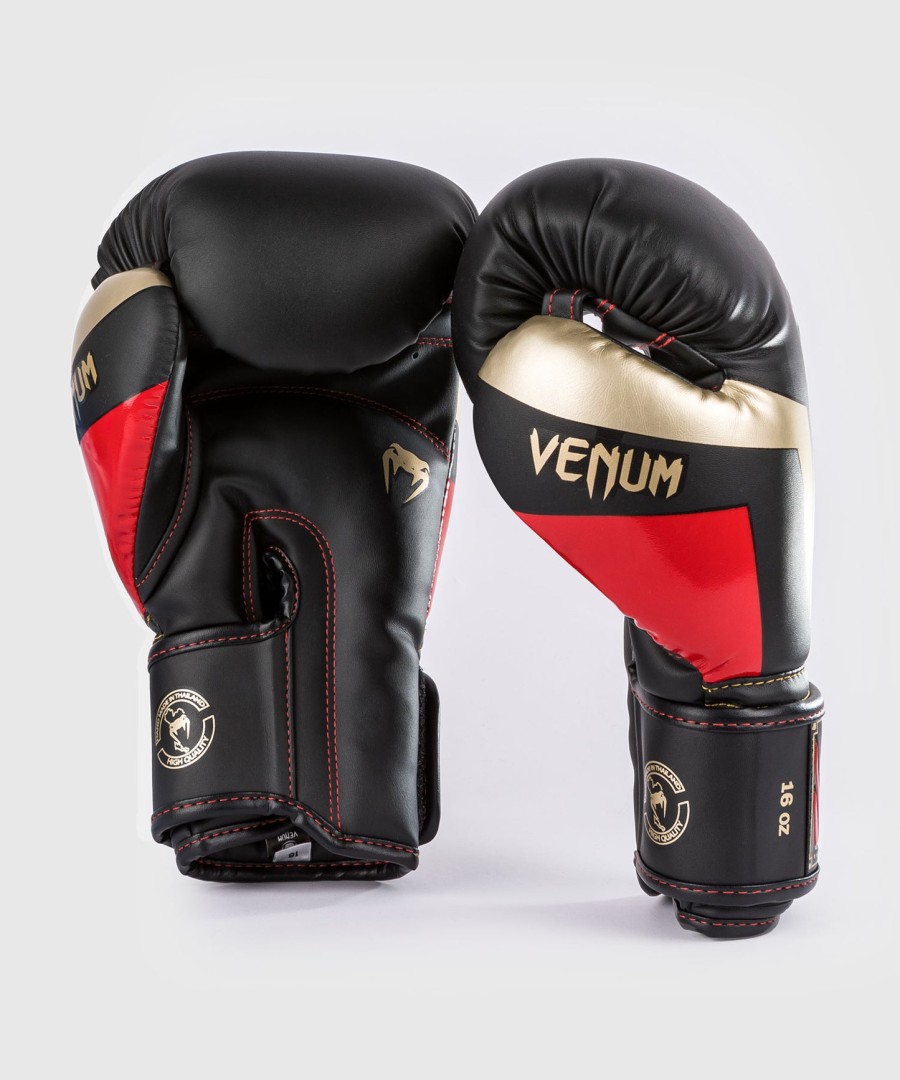 venum elite nyrkkeilyhanskat - mustakultapunainen