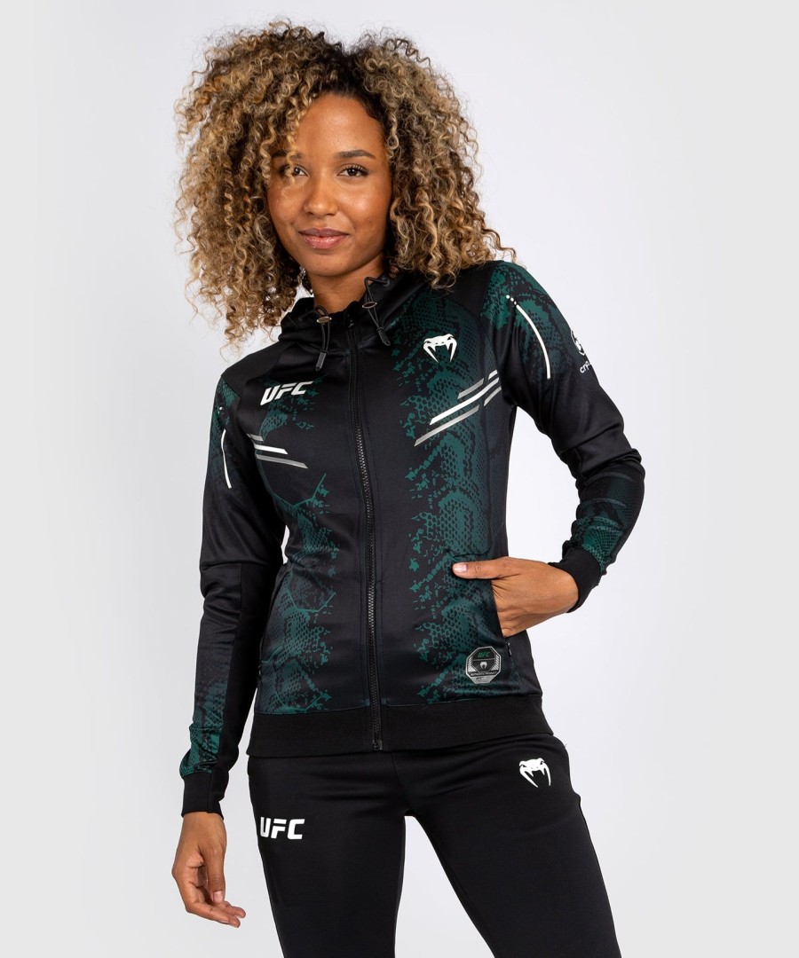 ufc adrenaline by venum authentic fight night naisten walkout huppari - emerald edition - vihreämusta