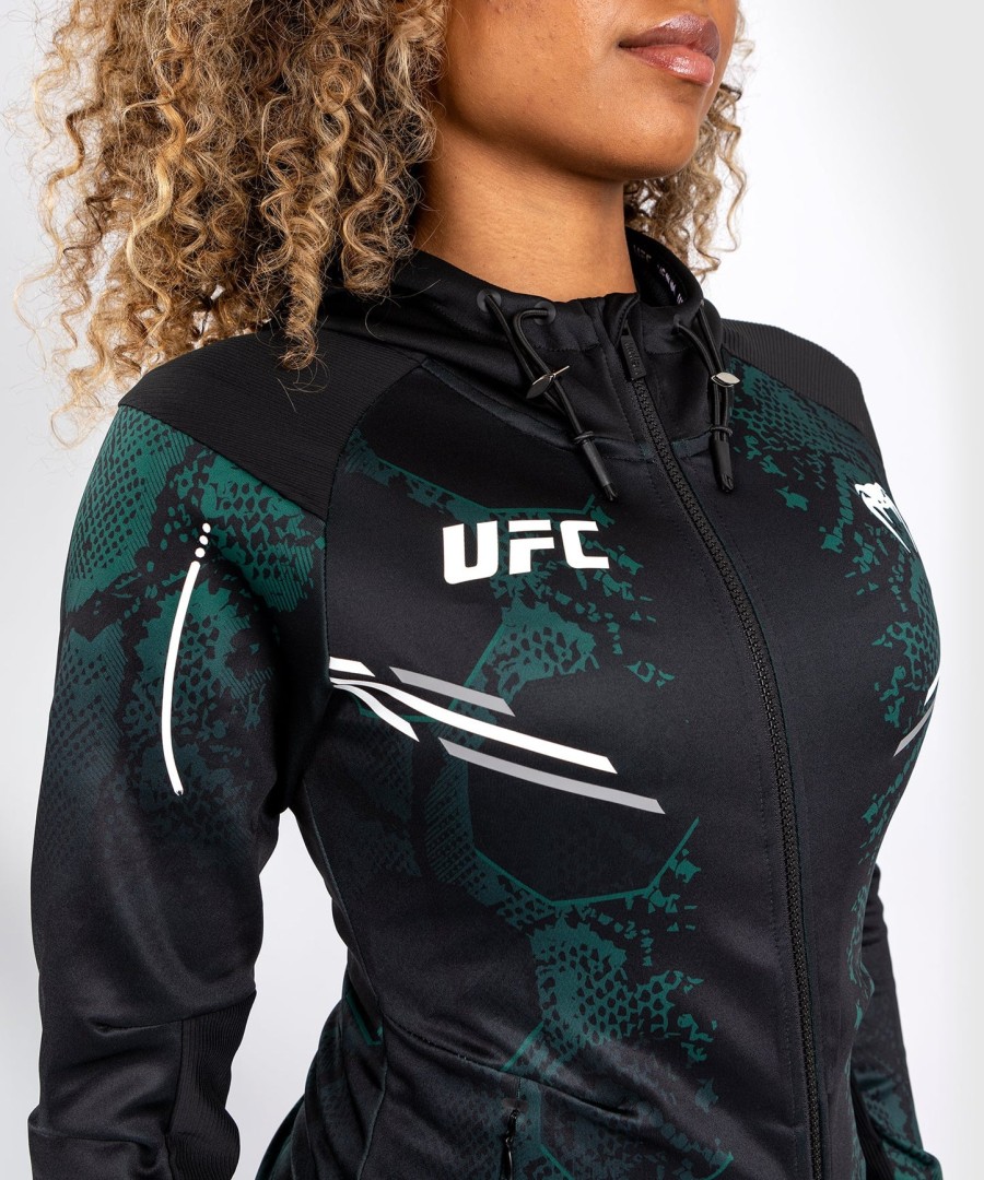 ufc adrenaline by venum authentic fight night naisten walkout huppari - emerald edition - vihreämusta