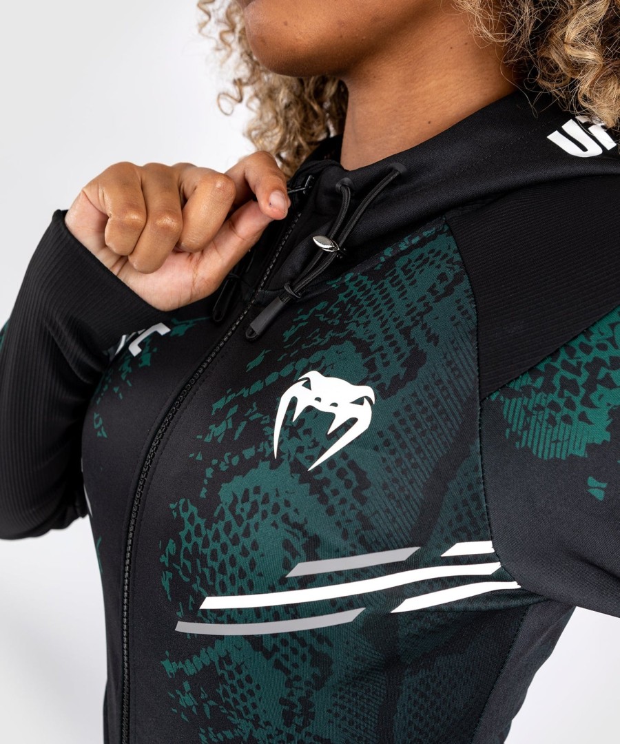 ufc adrenaline by venum authentic fight night naisten walkout huppari - emerald edition - vihreämusta