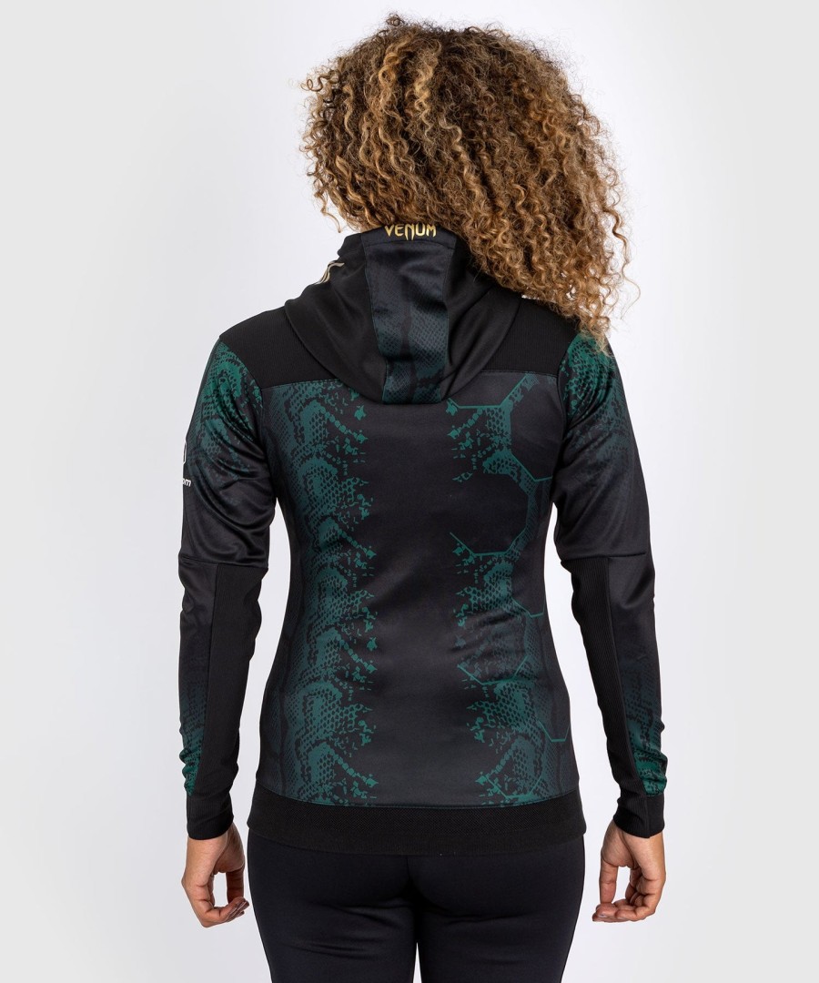 ufc adrenaline by venum authentic fight night naisten walkout huppari - emerald edition - vihreämustakulta