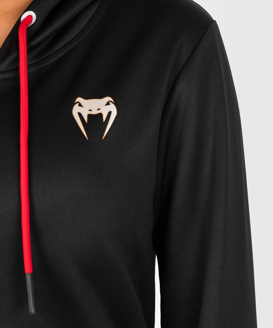 ufc venum performance institute 2.0 naisten vetoketjullinen huppari - mustapunainen
