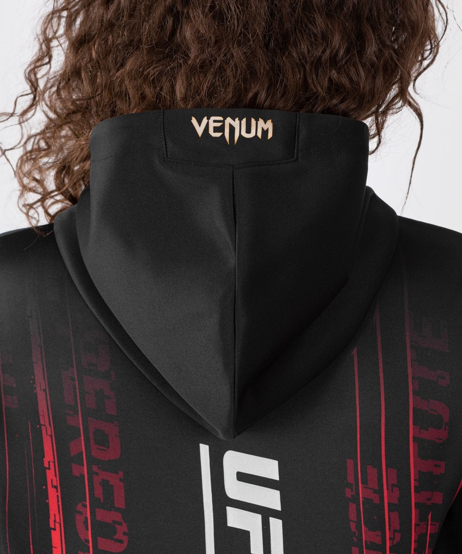 ufc venum performance institute 2.0 naisten vetoketjullinen huppari - mustapunainen