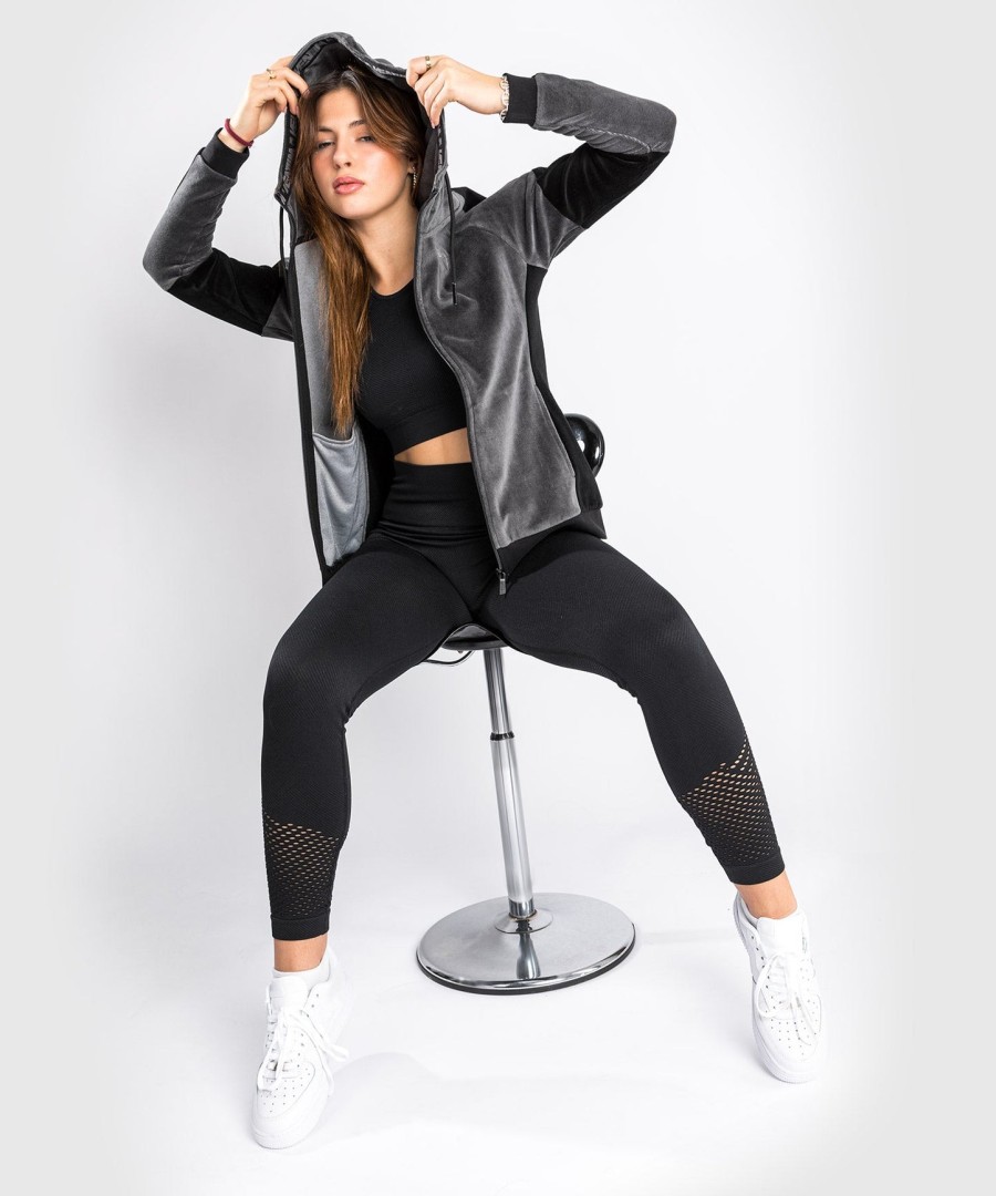 venum camoline 2.0 velvet track jacket - naisten - harmaamusta